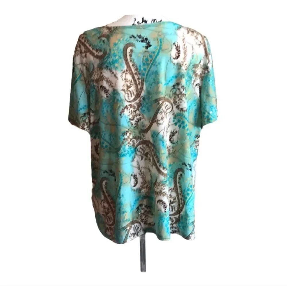 Paisley pullover top Size XL - Picture 3 of 7